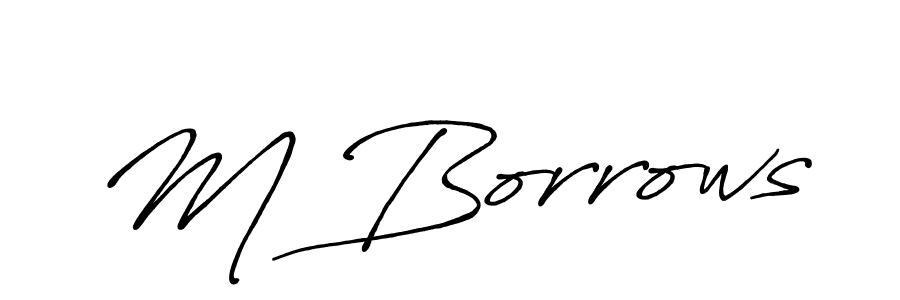 Also we have M Borrows name is the best signature style. Create professional handwritten signature collection using Antro_Vectra_Bolder autograph style. M Borrows signature style 7 images and pictures png