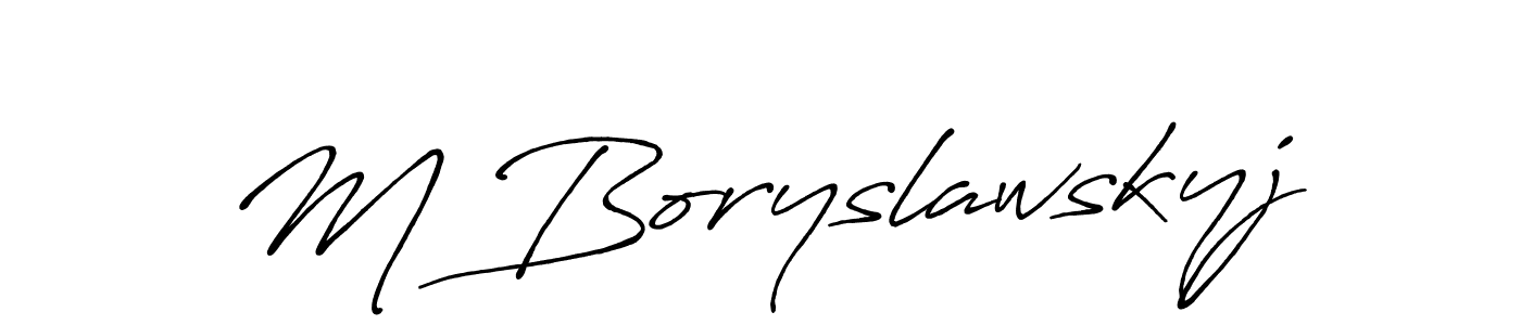 Make a short M Boryslawskyj signature style. Manage your documents anywhere anytime using Antro_Vectra_Bolder. Create and add eSignatures, submit forms, share and send files easily. M Boryslawskyj signature style 7 images and pictures png