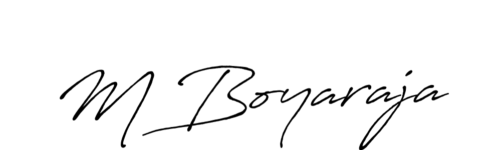 The best way (Antro_Vectra_Bolder) to make a short signature is to pick only two or three words in your name. The name M Boyaraja include a total of six letters. For converting this name. M Boyaraja signature style 7 images and pictures png