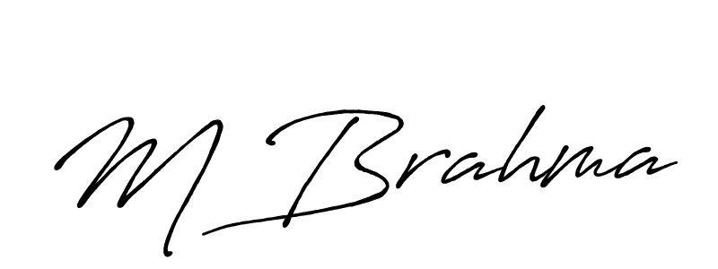 How to make M Brahma name signature. Use Antro_Vectra_Bolder style for creating short signs online. This is the latest handwritten sign. M Brahma signature style 7 images and pictures png