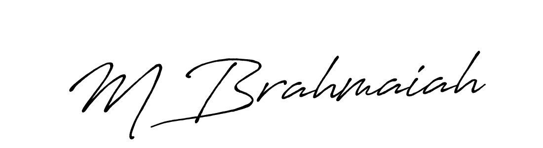 Also You can easily find your signature by using the search form. We will create M Brahmaiah name handwritten signature images for you free of cost using Antro_Vectra_Bolder sign style. M Brahmaiah signature style 7 images and pictures png