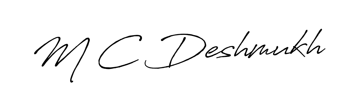 You can use this online signature creator to create a handwritten signature for the name M C Deshmukh. This is the best online autograph maker. M C Deshmukh signature style 7 images and pictures png