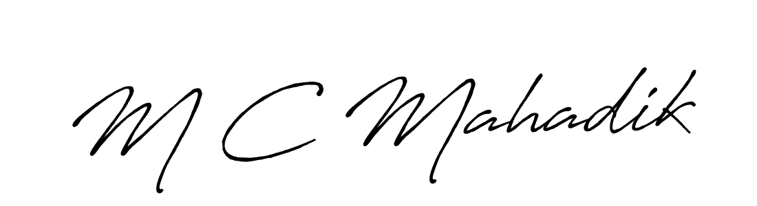 M C Mahadik stylish signature style. Best Handwritten Sign (Antro_Vectra_Bolder) for my name. Handwritten Signature Collection Ideas for my name M C Mahadik. M C Mahadik signature style 7 images and pictures png