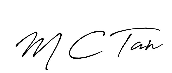 Design your own signature with our free online signature maker. With this signature software, you can create a handwritten (Antro_Vectra_Bolder) signature for name M C Tan. M C Tan signature style 7 images and pictures png