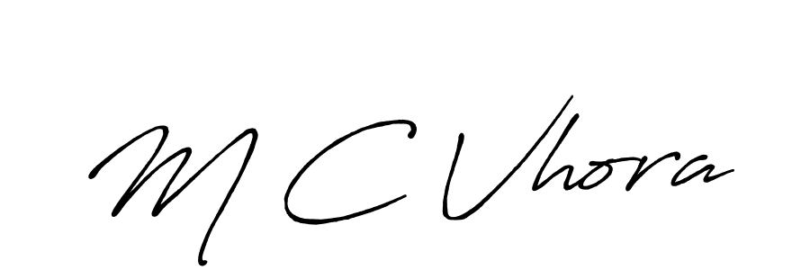 It looks lik you need a new signature style for name M C Vhora. Design unique handwritten (Antro_Vectra_Bolder) signature with our free signature maker in just a few clicks. M C Vhora signature style 7 images and pictures png