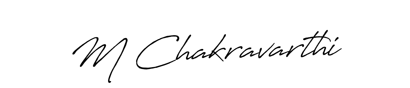 Use a signature maker to create a handwritten signature online. With this signature software, you can design (Antro_Vectra_Bolder) your own signature for name M Chakravarthi. M Chakravarthi signature style 7 images and pictures png