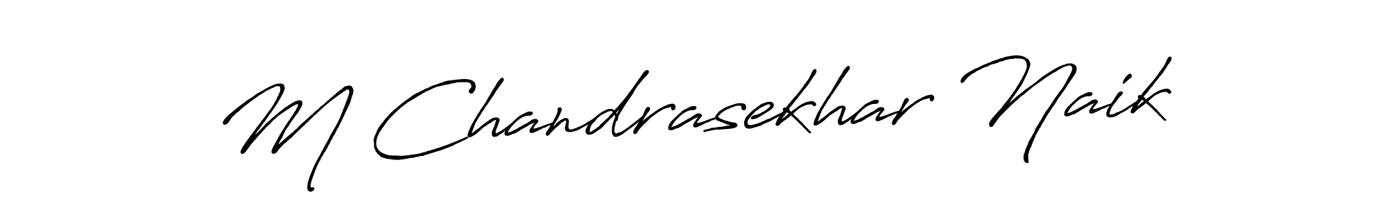 Create a beautiful signature design for name M Chandrasekhar Naik. With this signature (Antro_Vectra_Bolder) fonts, you can make a handwritten signature for free. M Chandrasekhar Naik signature style 7 images and pictures png