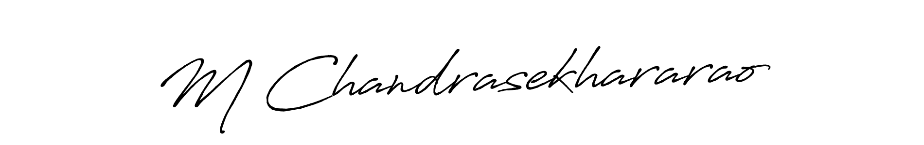 Also we have M Chandrasekhararao name is the best signature style. Create professional handwritten signature collection using Antro_Vectra_Bolder autograph style. M Chandrasekhararao signature style 7 images and pictures png