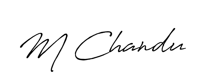 Similarly Antro_Vectra_Bolder is the best handwritten signature design. Signature creator online .You can use it as an online autograph creator for name M Chandu. M Chandu signature style 7 images and pictures png