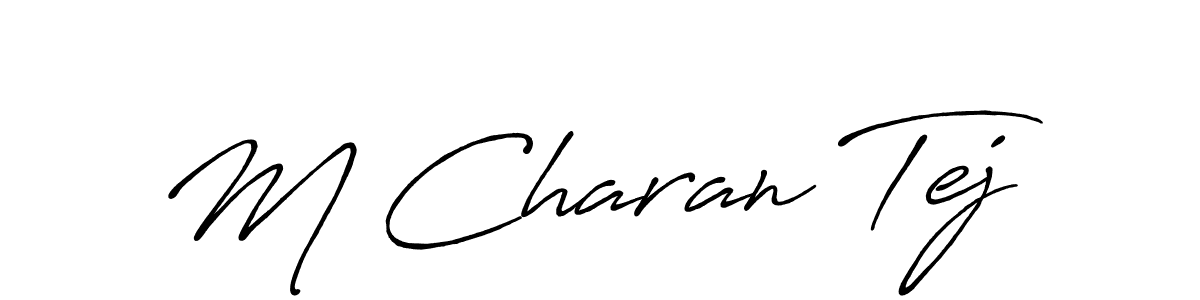 Make a short M Charan Tej signature style. Manage your documents anywhere anytime using Antro_Vectra_Bolder. Create and add eSignatures, submit forms, share and send files easily. M Charan Tej signature style 7 images and pictures png