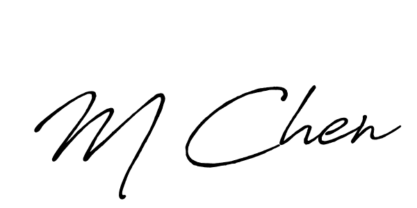 Create a beautiful signature design for name M Chen. With this signature (Antro_Vectra_Bolder) fonts, you can make a handwritten signature for free. M Chen signature style 7 images and pictures png
