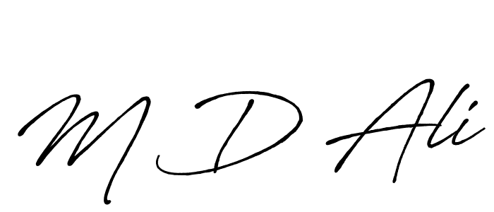 Design your own signature with our free online signature maker. With this signature software, you can create a handwritten (Antro_Vectra_Bolder) signature for name M D Ali. M D Ali signature style 7 images and pictures png