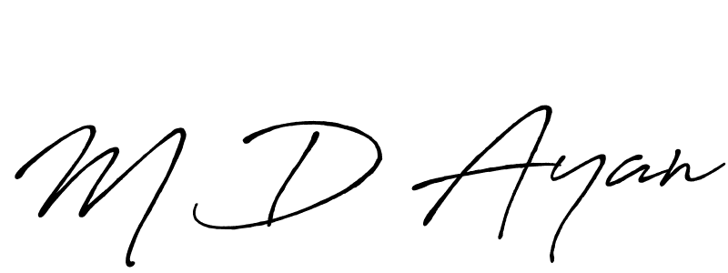 Design your own signature with our free online signature maker. With this signature software, you can create a handwritten (Antro_Vectra_Bolder) signature for name M D Ayan. M D Ayan signature style 7 images and pictures png