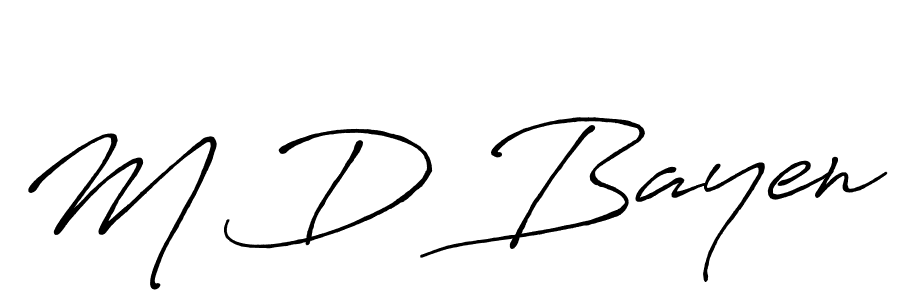 Design your own signature with our free online signature maker. With this signature software, you can create a handwritten (Antro_Vectra_Bolder) signature for name M D Bayen. M D Bayen signature style 7 images and pictures png