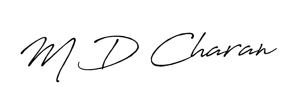 Design your own signature with our free online signature maker. With this signature software, you can create a handwritten (Antro_Vectra_Bolder) signature for name M D Charan. M D Charan signature style 7 images and pictures png
