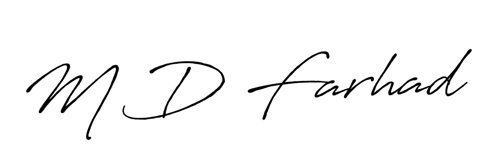 Also we have M D Farhad name is the best signature style. Create professional handwritten signature collection using Antro_Vectra_Bolder autograph style. M D Farhad signature style 7 images and pictures png
