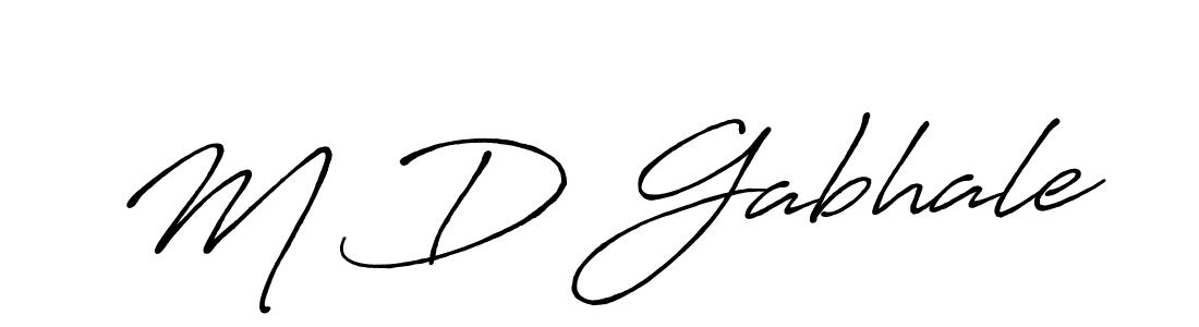 Use a signature maker to create a handwritten signature online. With this signature software, you can design (Antro_Vectra_Bolder) your own signature for name M D Gabhale. M D Gabhale signature style 7 images and pictures png