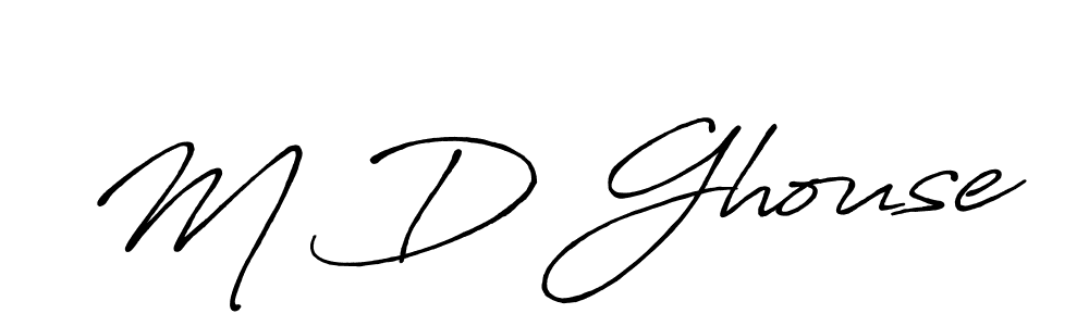 How to make M D Ghouse name signature. Use Antro_Vectra_Bolder style for creating short signs online. This is the latest handwritten sign. M D Ghouse signature style 7 images and pictures png