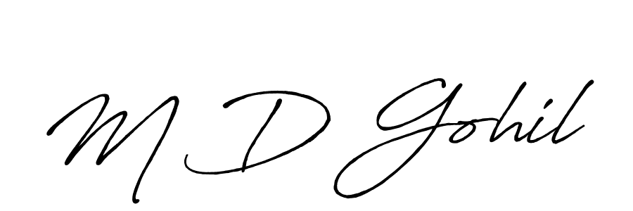 You can use this online signature creator to create a handwritten signature for the name M D Gohil. This is the best online autograph maker. M D Gohil signature style 7 images and pictures png