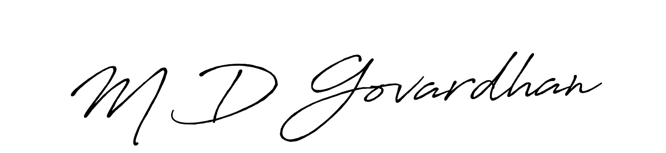 Make a beautiful signature design for name M D Govardhan. Use this online signature maker to create a handwritten signature for free. M D Govardhan signature style 7 images and pictures png