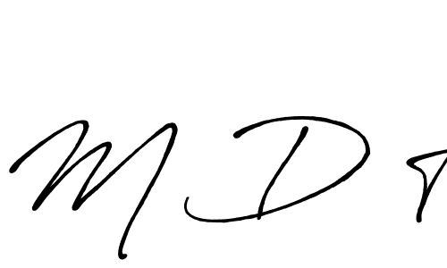 Use a signature maker to create a handwritten signature online. With this signature software, you can design (Antro_Vectra_Bolder) your own signature for name M D H. M D H signature style 7 images and pictures png