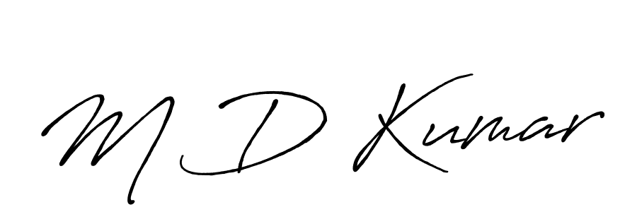How to make M D Kumar name signature. Use Antro_Vectra_Bolder style for creating short signs online. This is the latest handwritten sign. M D Kumar signature style 7 images and pictures png