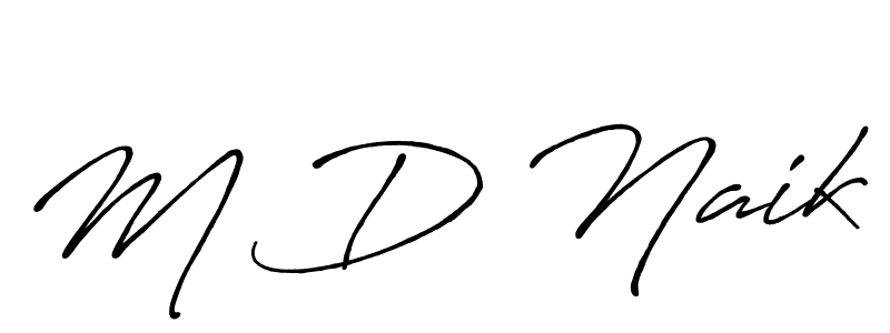 How to make M D Naik signature? Antro_Vectra_Bolder is a professional autograph style. Create handwritten signature for M D Naik name. M D Naik signature style 7 images and pictures png