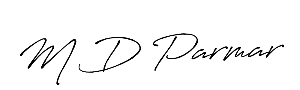 How to make M D Parmar signature? Antro_Vectra_Bolder is a professional autograph style. Create handwritten signature for M D Parmar name. M D Parmar signature style 7 images and pictures png