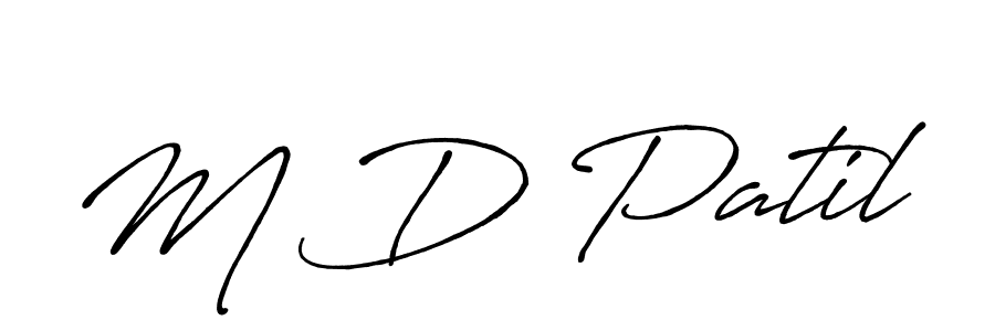 Similarly Antro_Vectra_Bolder is the best handwritten signature design. Signature creator online .You can use it as an online autograph creator for name M D Patil. M D Patil signature style 7 images and pictures png