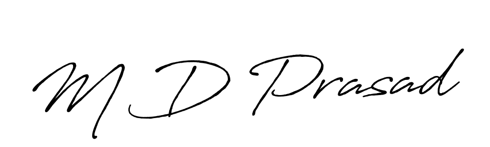 Design your own signature with our free online signature maker. With this signature software, you can create a handwritten (Antro_Vectra_Bolder) signature for name M D Prasad. M D Prasad signature style 7 images and pictures png