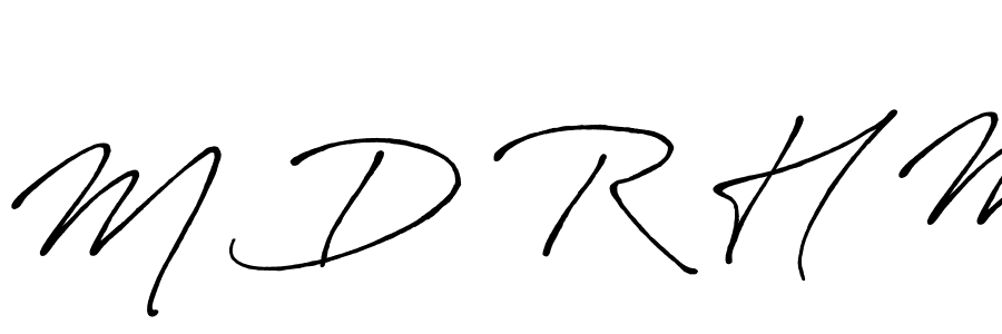 Design your own signature with our free online signature maker. With this signature software, you can create a handwritten (Antro_Vectra_Bolder) signature for name M D R H M. M D R H M signature style 7 images and pictures png