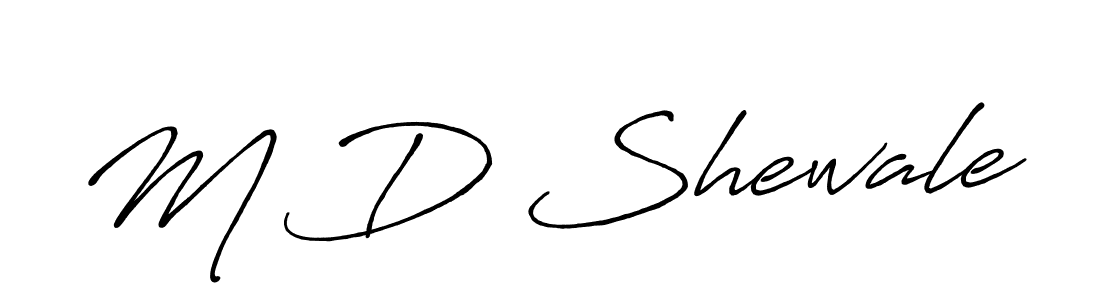 How to make M D Shewale name signature. Use Antro_Vectra_Bolder style for creating short signs online. This is the latest handwritten sign. M D Shewale signature style 7 images and pictures png