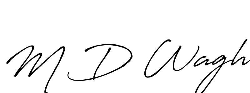 Design your own signature with our free online signature maker. With this signature software, you can create a handwritten (Antro_Vectra_Bolder) signature for name M D Wagh. M D Wagh signature style 7 images and pictures png