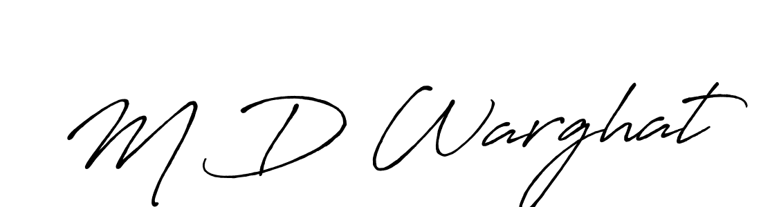 M D Warghat stylish signature style. Best Handwritten Sign (Antro_Vectra_Bolder) for my name. Handwritten Signature Collection Ideas for my name M D Warghat. M D Warghat signature style 7 images and pictures png