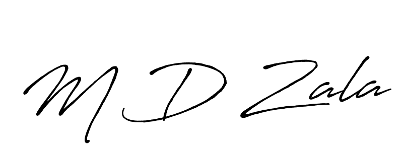 Design your own signature with our free online signature maker. With this signature software, you can create a handwritten (Antro_Vectra_Bolder) signature for name M D Zala. M D Zala signature style 7 images and pictures png