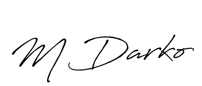 M Darko stylish signature style. Best Handwritten Sign (Antro_Vectra_Bolder) for my name. Handwritten Signature Collection Ideas for my name M Darko. M Darko signature style 7 images and pictures png