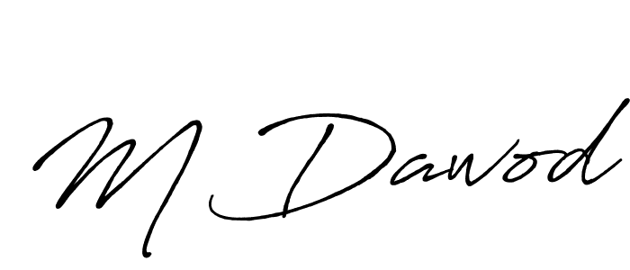 Similarly Antro_Vectra_Bolder is the best handwritten signature design. Signature creator online .You can use it as an online autograph creator for name M Dawod. M Dawod signature style 7 images and pictures png