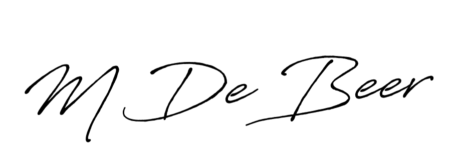 How to make M De Beer signature? Antro_Vectra_Bolder is a professional autograph style. Create handwritten signature for M De Beer name. M De Beer signature style 7 images and pictures png