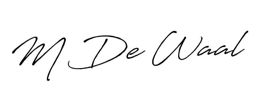 Design your own signature with our free online signature maker. With this signature software, you can create a handwritten (Antro_Vectra_Bolder) signature for name M De Waal. M De Waal signature style 7 images and pictures png