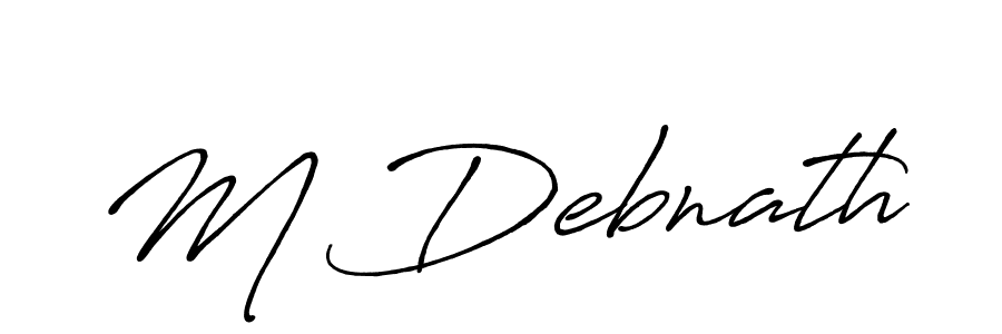 Design your own signature with our free online signature maker. With this signature software, you can create a handwritten (Antro_Vectra_Bolder) signature for name M Debnath. M Debnath signature style 7 images and pictures png