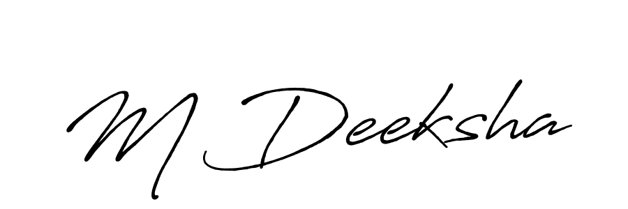 Make a beautiful signature design for name M Deeksha. Use this online signature maker to create a handwritten signature for free. M Deeksha signature style 7 images and pictures png