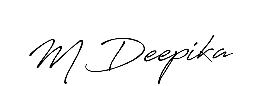 You can use this online signature creator to create a handwritten signature for the name M Deepika. This is the best online autograph maker. M Deepika signature style 7 images and pictures png