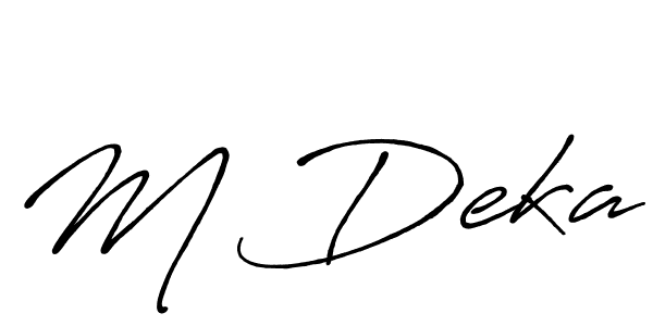Create a beautiful signature design for name M Deka. With this signature (Antro_Vectra_Bolder) fonts, you can make a handwritten signature for free. M Deka signature style 7 images and pictures png
