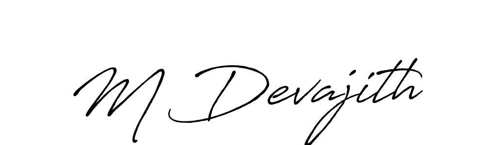 M Devajith stylish signature style. Best Handwritten Sign (Antro_Vectra_Bolder) for my name. Handwritten Signature Collection Ideas for my name M Devajith. M Devajith signature style 7 images and pictures png