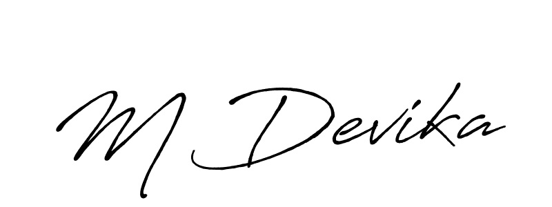 Design your own signature with our free online signature maker. With this signature software, you can create a handwritten (Antro_Vectra_Bolder) signature for name M Devika. M Devika signature style 7 images and pictures png