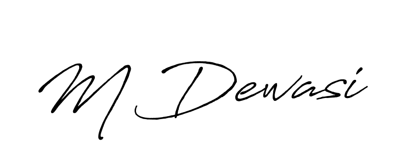 Create a beautiful signature design for name M Dewasi. With this signature (Antro_Vectra_Bolder) fonts, you can make a handwritten signature for free. M Dewasi signature style 7 images and pictures png