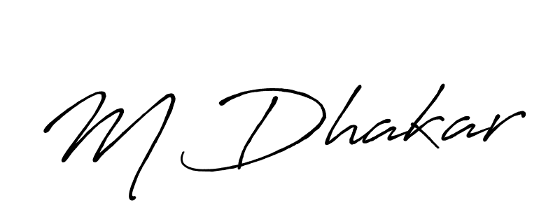 M Dhakar stylish signature style. Best Handwritten Sign (Antro_Vectra_Bolder) for my name. Handwritten Signature Collection Ideas for my name M Dhakar. M Dhakar signature style 7 images and pictures png