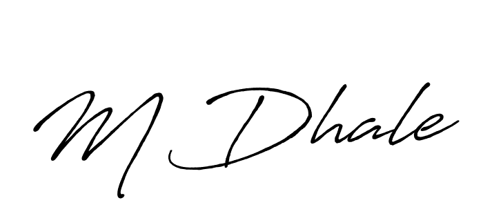 Make a beautiful signature design for name M Dhale. With this signature (Antro_Vectra_Bolder) style, you can create a handwritten signature for free. M Dhale signature style 7 images and pictures png