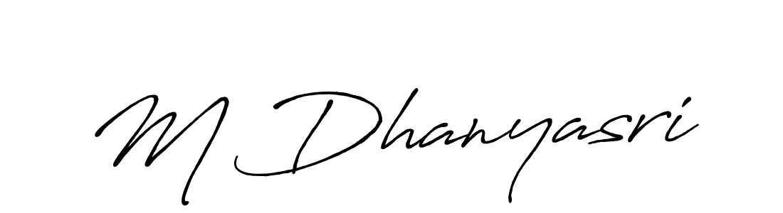 Make a beautiful signature design for name M Dhanyasri. Use this online signature maker to create a handwritten signature for free. M Dhanyasri signature style 7 images and pictures png