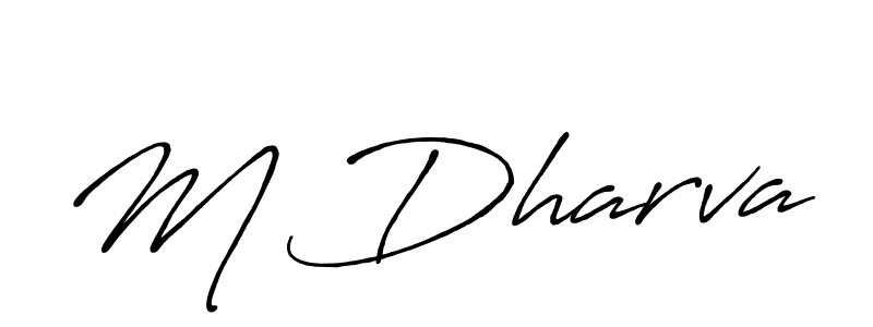 Similarly Antro_Vectra_Bolder is the best handwritten signature design. Signature creator online .You can use it as an online autograph creator for name M Dharva. M Dharva signature style 7 images and pictures png